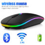 עכבר Bluetooth נטען עם תאורת RGB